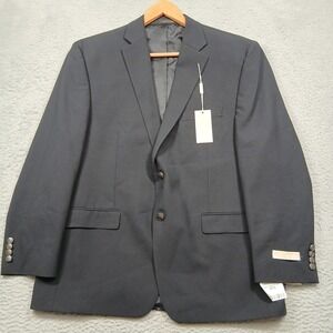 Michael Kors Sport Coat Mens 44 Short Navy Wool Blend Stretch Two Button COOP1